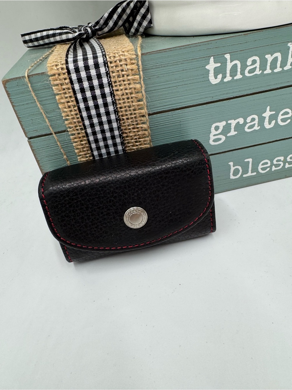 Coach Vintage Case with Mirror Pebbled Leather